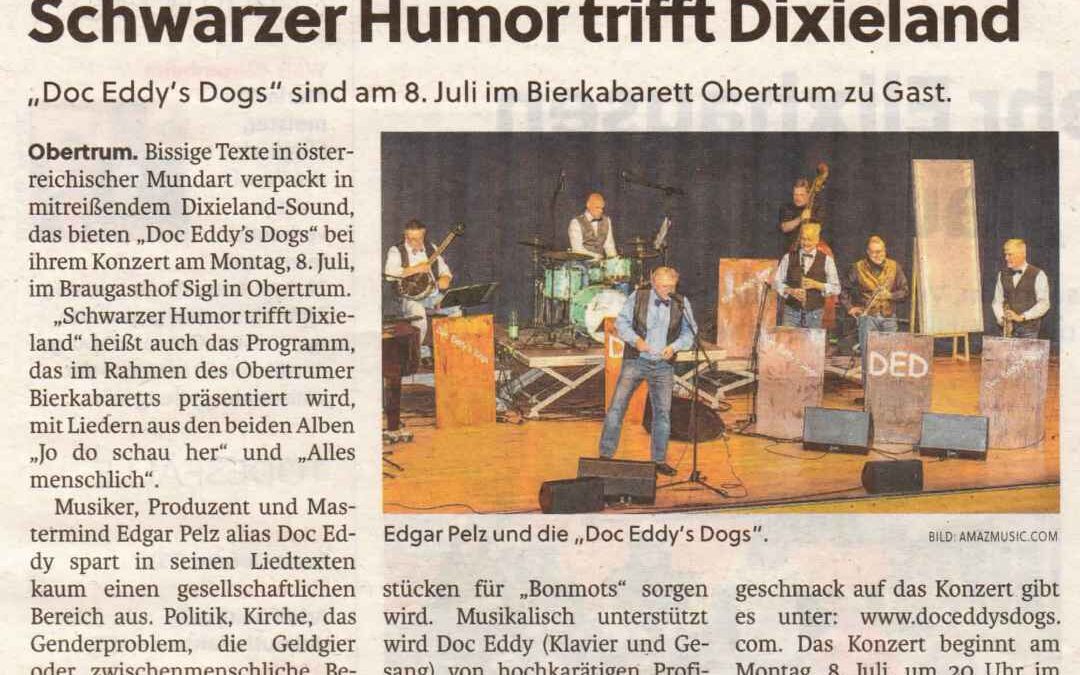 Flachgauer Nachrichten „Schwarzer Humor trifft Dixieland“